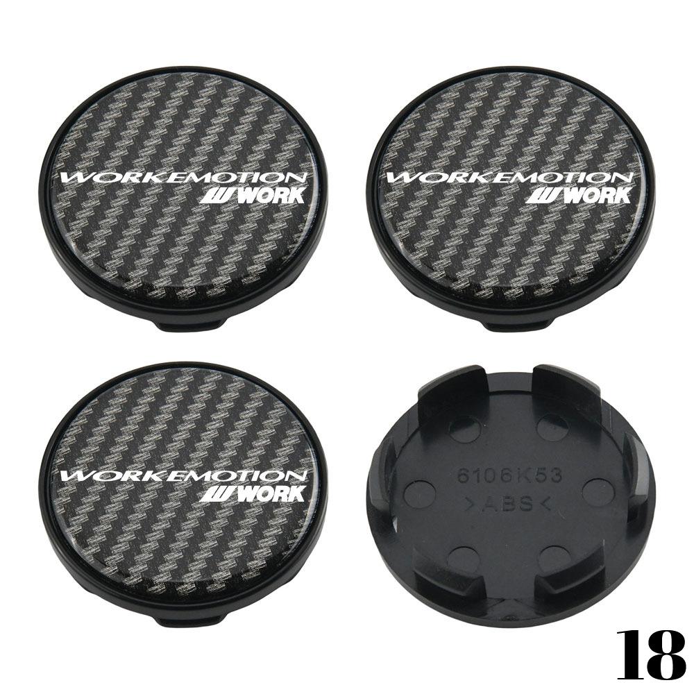 4PCS WORK Center Cap 53mm & 54mm Wheel Caps MEISTER VS EQUIP Emblem Wheel Cover Cap Hubcaps Car Rim Accessories