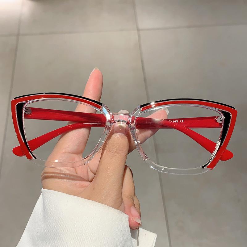 Luxury Anti Blue Light Optical Cat Eye Glasses Women Vintage Brand Designer Myopia Prescription Lady Colorful Eye Glasses Frame