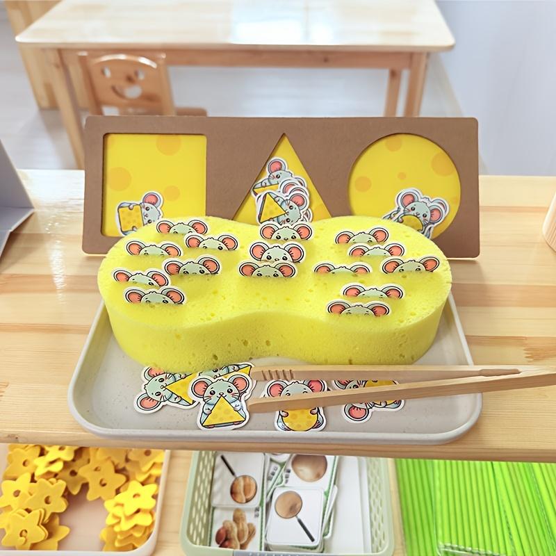 Maus und Käse Zuordnungsspiel Spielzeug Montessori Frühpädagogik Formerkennung Puzzle Feinmotorik Training für Kleinkinder Geschenk