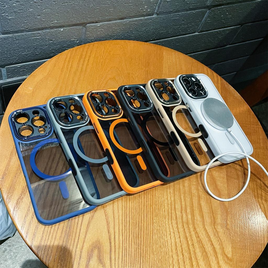 For iPhone 16 Pro Max Hybrid Case Compatible with MagSafe TPU + Acrylic Phone Shell Built-In AI Photo Button