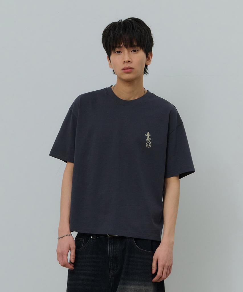 Desiledeu Front Graphic Crop Short Sleeve T-Shirt-Fbsk5805D09