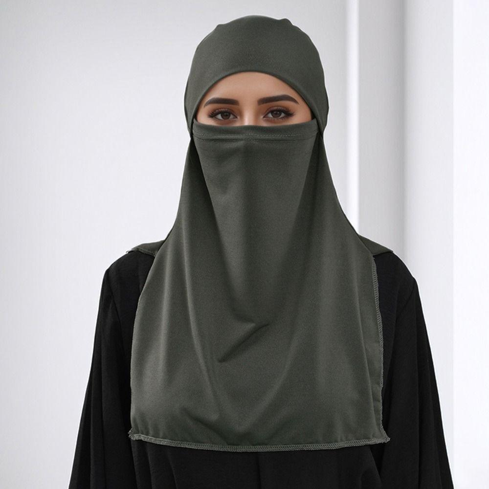 Sun Protection Muslim Hijab Thin Instant Turban Muslim Accessory Islamic Scarf  Daily Use