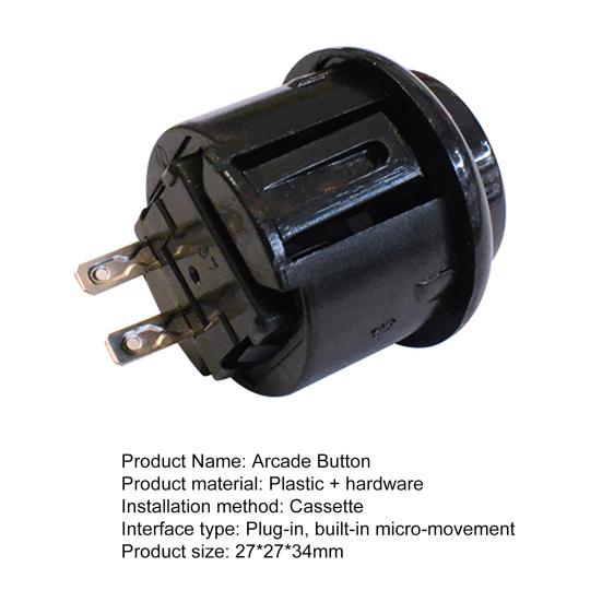 High Response Button Non-delayed DIY 24mm Arcade Game Push Button Switch for Gamers