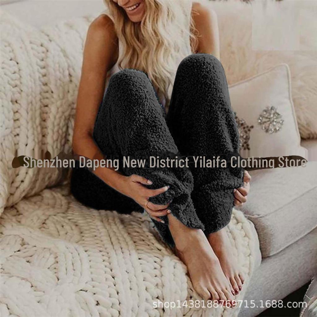 2023 Women's Spring Loose Solid Color Plush Pants