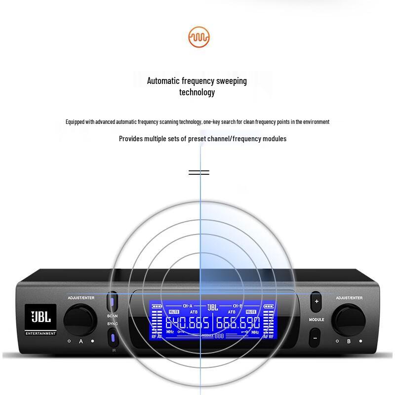 JBL VM300 Dual Wireless Microphone System CN plug (adapter included)