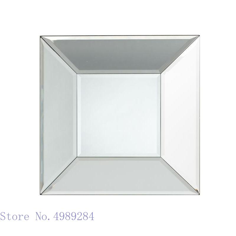 Background Wall Decorative Mirror Square Wall Mirror Ornaments Living Room Wall Hanging Combination Home Decoration Accessories