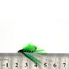 MNFT 10Pcs 6# Blackhead Green Flash Streamer Fly Trout Blackhead Fishing Flies Hook Fish Lure