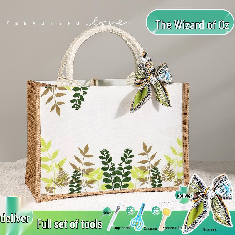 "Handmade Butterfly Canvas Gift Bag for Teacher’s Day and Creative Events"