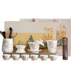 Xunyi Chinese White Porcelain Xi Shi Tea Set - 10-Piece Gift Set