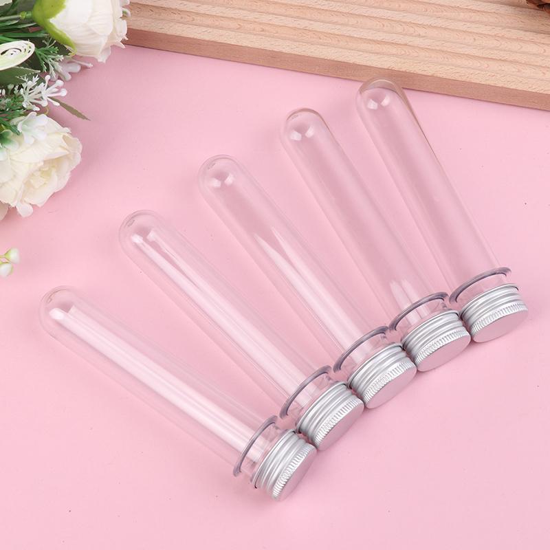 5Pcs 40Ml Transparent Mask Bath Salt Test Plastic Tube With Aluminum Cap Empty Clear Pet Cosmetic Tube