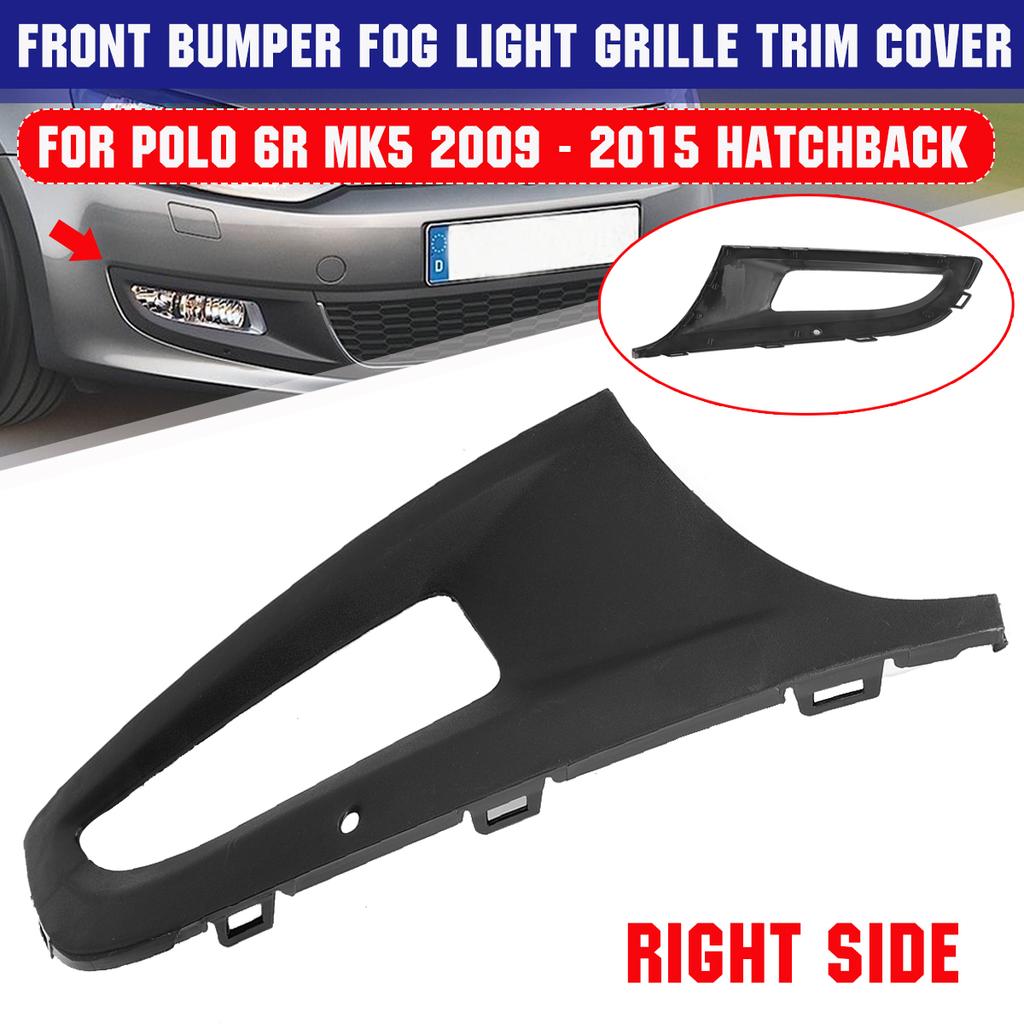Car Front Bumper Lower Fog Lamp Grille Cover Fog Light Grill For VW Polo 6R MK5 2009 - 2015 6R0853665D9B9 6R0853665D Foglight