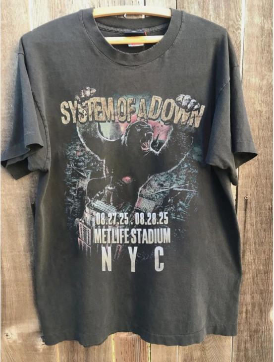 

HOT!!! System Of A Down New York City 2025 Venue Tee Reprint Unisex T-Shirt XXXL