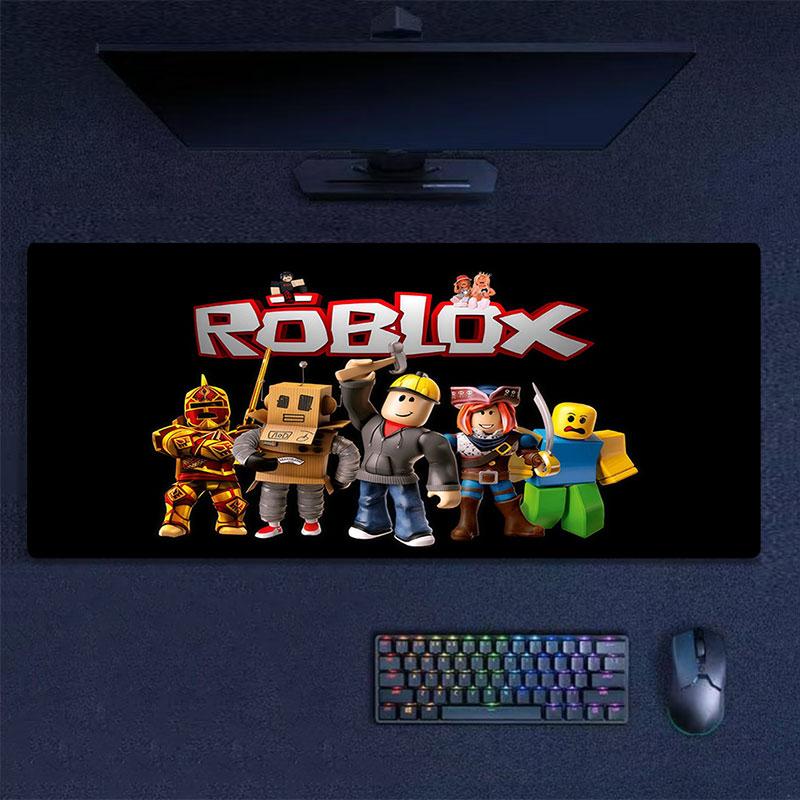 Roblox Cartoon Mouse Pad, Large Gaming Desk Mat, Non-slip XXL Mousepad for Laptop & Tablet, Mini PC Playmat with Stitched Edges