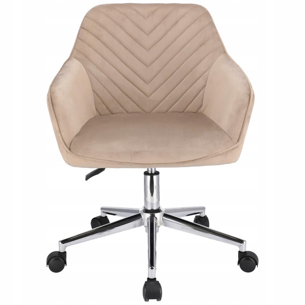 Napoli Beige Armchair On A Silver Foot