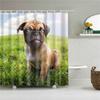 Fabric Shower Curtain Cute Cartoon Hippo Animals Dogs Cats Deer Bath Curtain Waterproof Polyester Bathroom Curtain With Hooks
