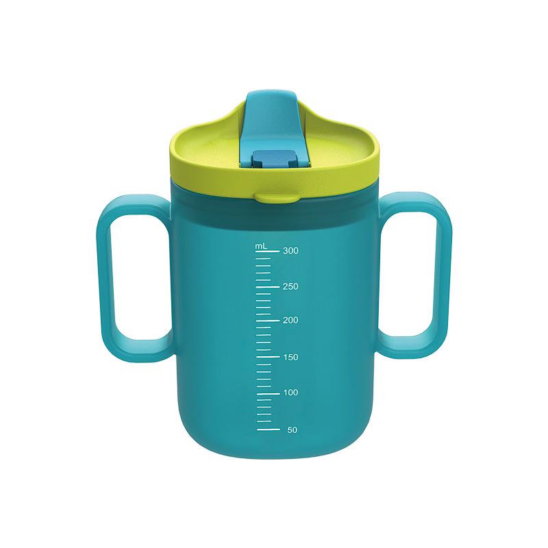 Dual-Use Cup for Kids: Straw & Duckbill Design for Easy Drinking and Learning