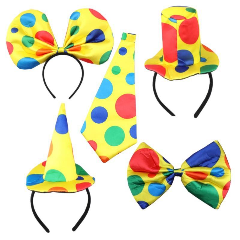 Adult Kids Prom Party Clown Dress Up Props Oversized Butterfly Bow Tie Clown Tie Headgear