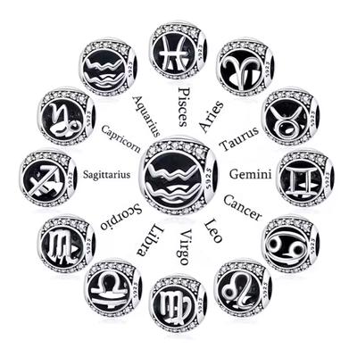 Kupfer 12 Sternzeichen Serie Anhänger Sternzeichen Anhänger Geeignet für Pan Original Armband DIY Schmuck Geschenk