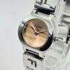 Used Operation FENDI 3050L FF Logo Bracelet Watch Pink Dial Quartz Ladies Watch Orology