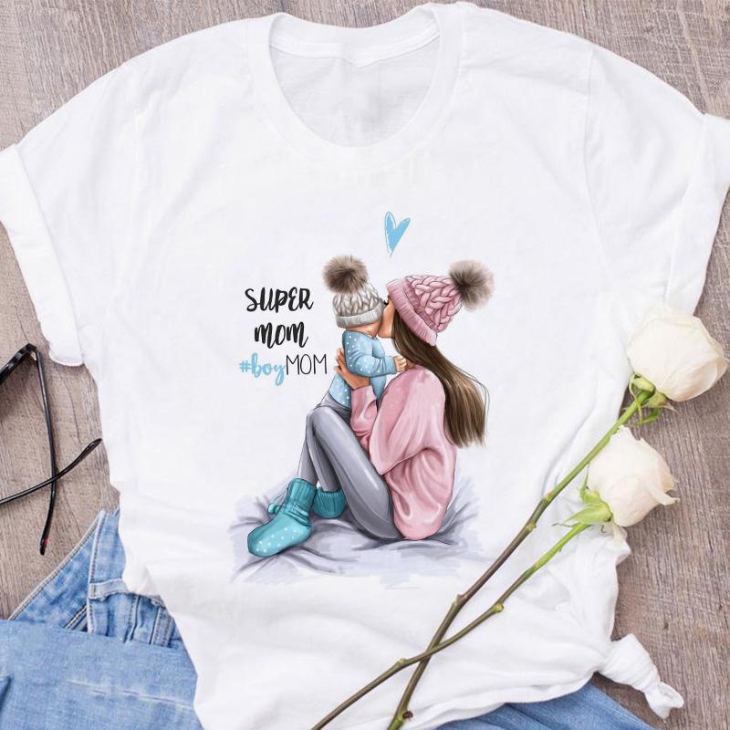 Super Mom T shirt Women Mothers Love Print Pink Tshirt Harajuku Mama TShirt Tops tee shirt Femme Summer