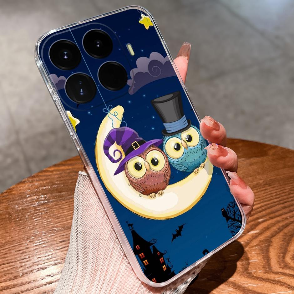 Case For Xiaomi17T 17Ultra Beautiful Flower Astronaut Anti-Fingerprint Transparent Shell For Xiaomi 17T 17 Ultra Coque Funda