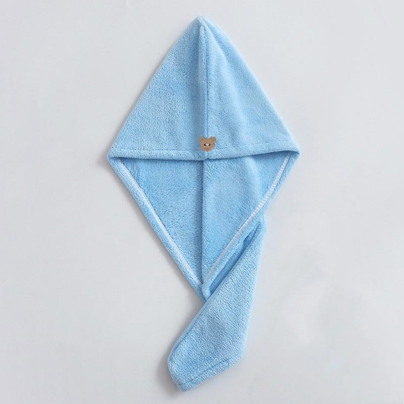 Microfiber Hair TowelSuper Absorbent Hair Towel .Care Cap with Button.Wrap Fast Drying Hair Wraps for .Women Bathroom Accessori