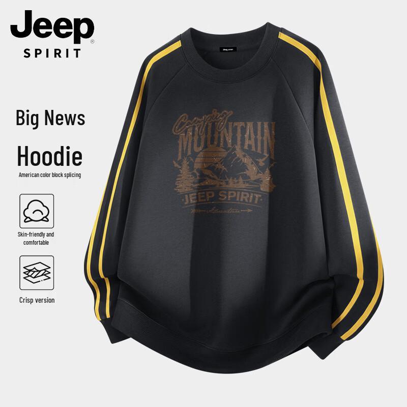 JEEP SPIRIT Men s 2026 Crewneck Loose Fit Sweatshirt XL