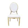 Wudu Gold Light Luxury Dining Set: Creative Iron Chairs with Soft Backrest for Weddings, Hotels, Banquets, and Living Rooms.