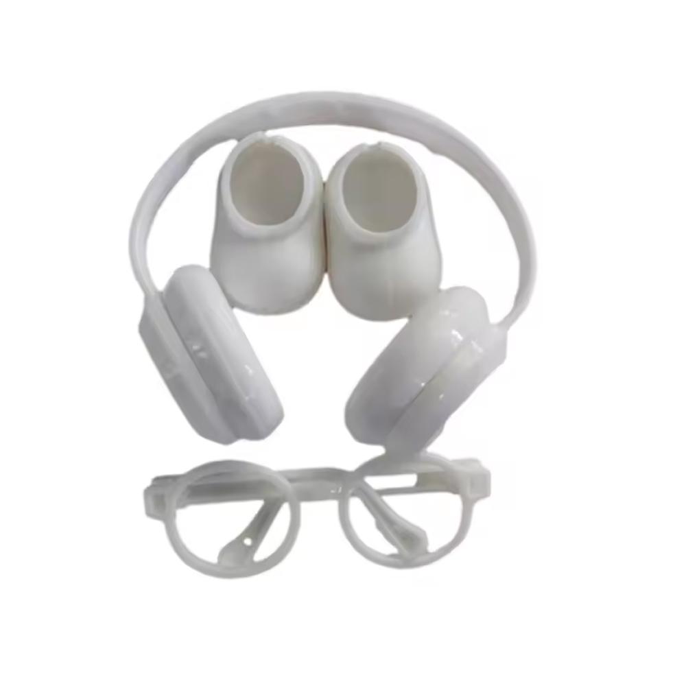 

Diy Plush Doll Accessories For Labubu V1 V2 V3 Shoes Without Lenses Glasses Stylish Plastic Headphone Set Birthday Present No Dolls No Doll