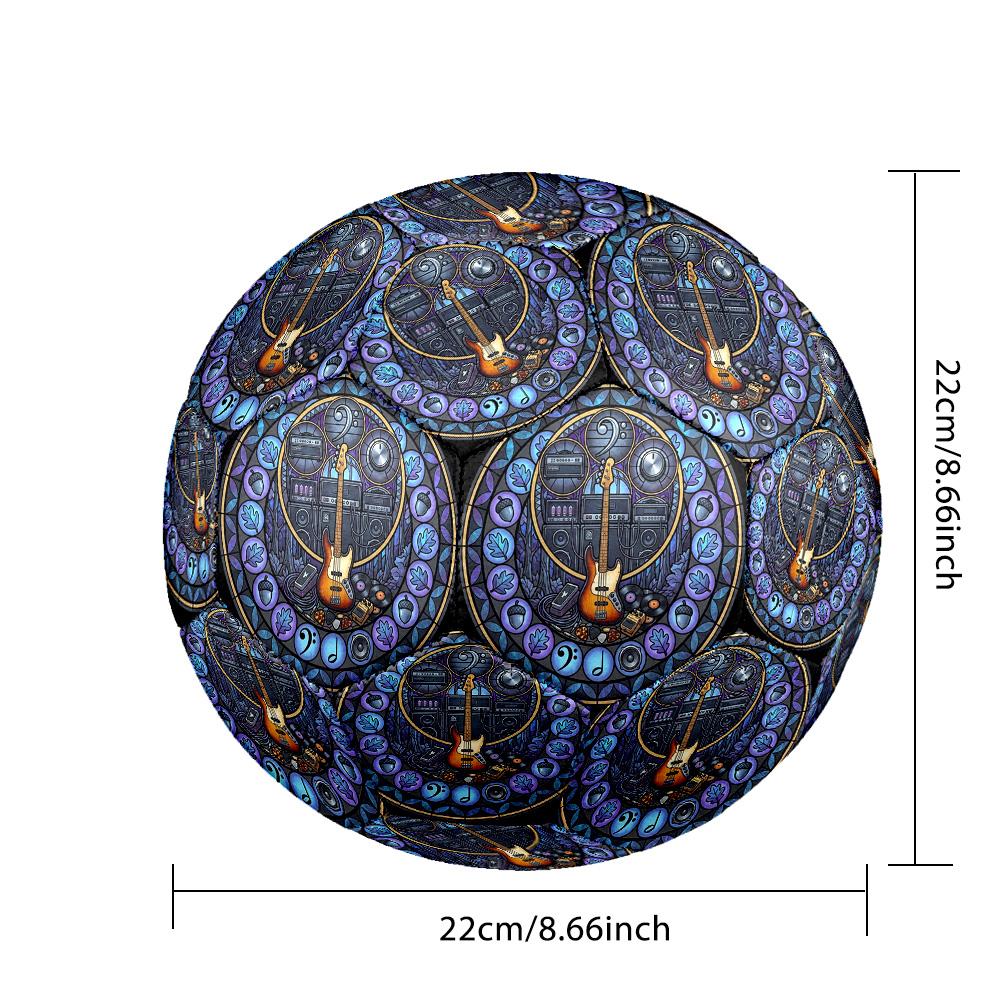 Music Nature Harmony Round Football Size 5 Adult Ball Suitable for Training Matches and Outdoor Team.