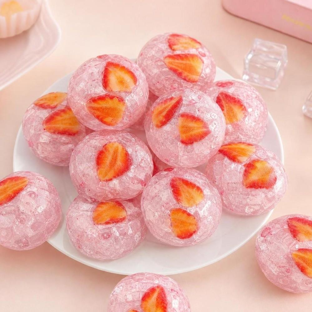 Crunchy Strawberry Squeeze Ball Sound Effects Strawberry Pinch for Kids Adults