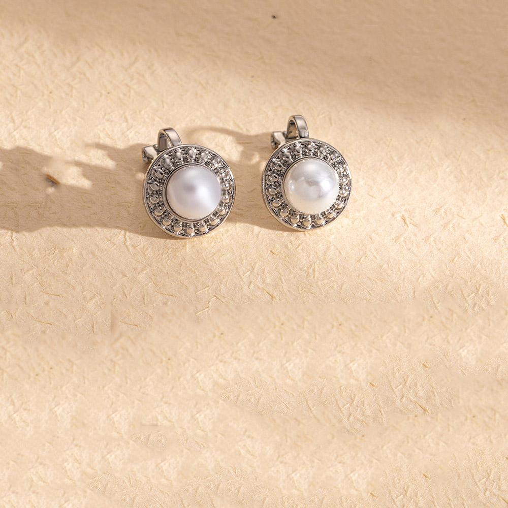 Non Pierced Simulated Pearl Round Clip Earrings For Women Gold Geometric Jewelry Ear Cuff Earring Boucle D’Oreille