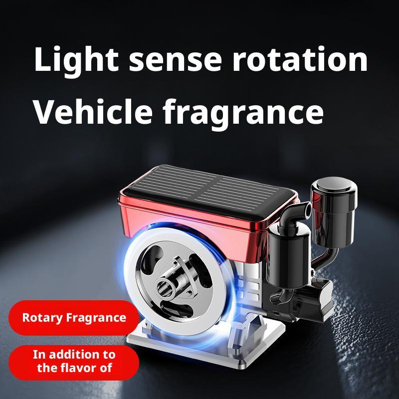Solar Car Air Freshener Diffuser Powered Rotating Car Engine Scent Diffuser Table Perfume Auto Simulated With Flavoring Pur K7E8