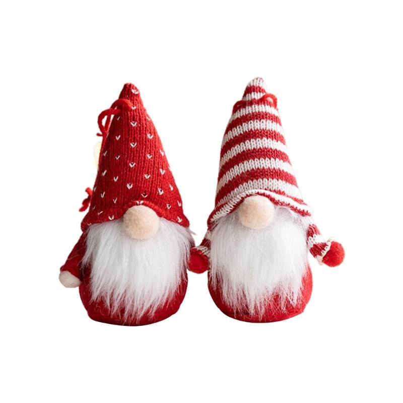 Christmas Hanging Gnome Set of 2 Cute Elf for Doll Wedding Birthday Decor for Xmas Festival Holiday Party Decoration Gif