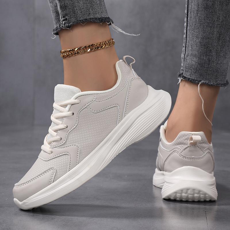 Damen Sneaker Lässige Walking Schuhe für Damen Neue PU Leder Sneaker Leichte Bequeme Laufschuhe Damen Trainer