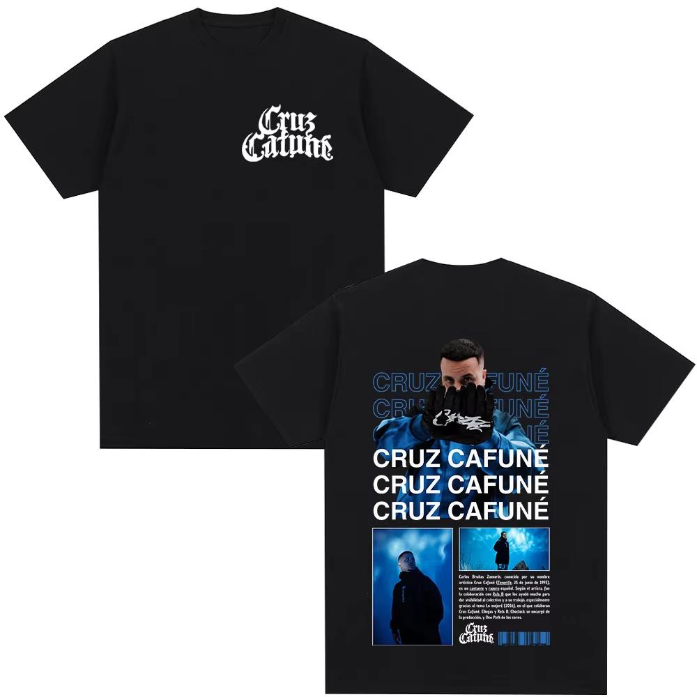Rapper Cruz Cafune Album T-Shirts Herren Damen Mode Hip Hop Kurzarm T-Shirt Baumwolle Freizeit T-Shirt Tops Streetwear Fans Geschenk