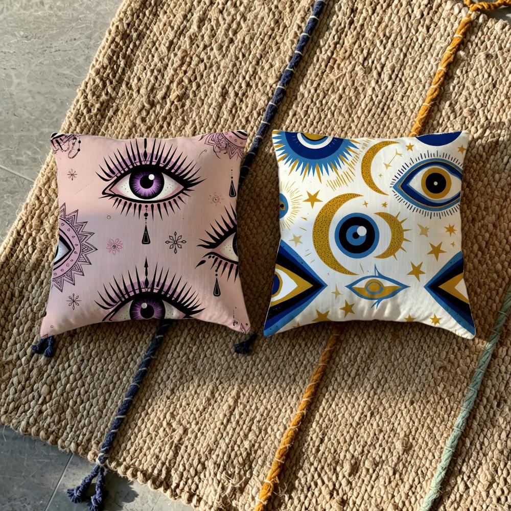 E-Eye Print Cushion Cover Fabric Soft Furnishing,Pillowcase, Cushion Cover, Sofa Pillow, Home Decoration