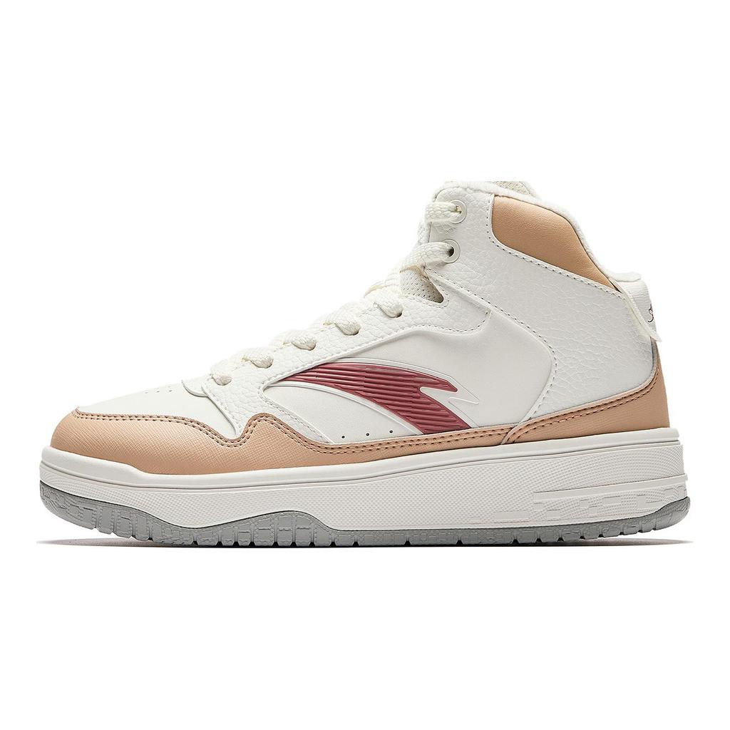 Anta Trendy Board Shoes Women's Ivory White/Light Walnut/Stardust Red 922548987-3