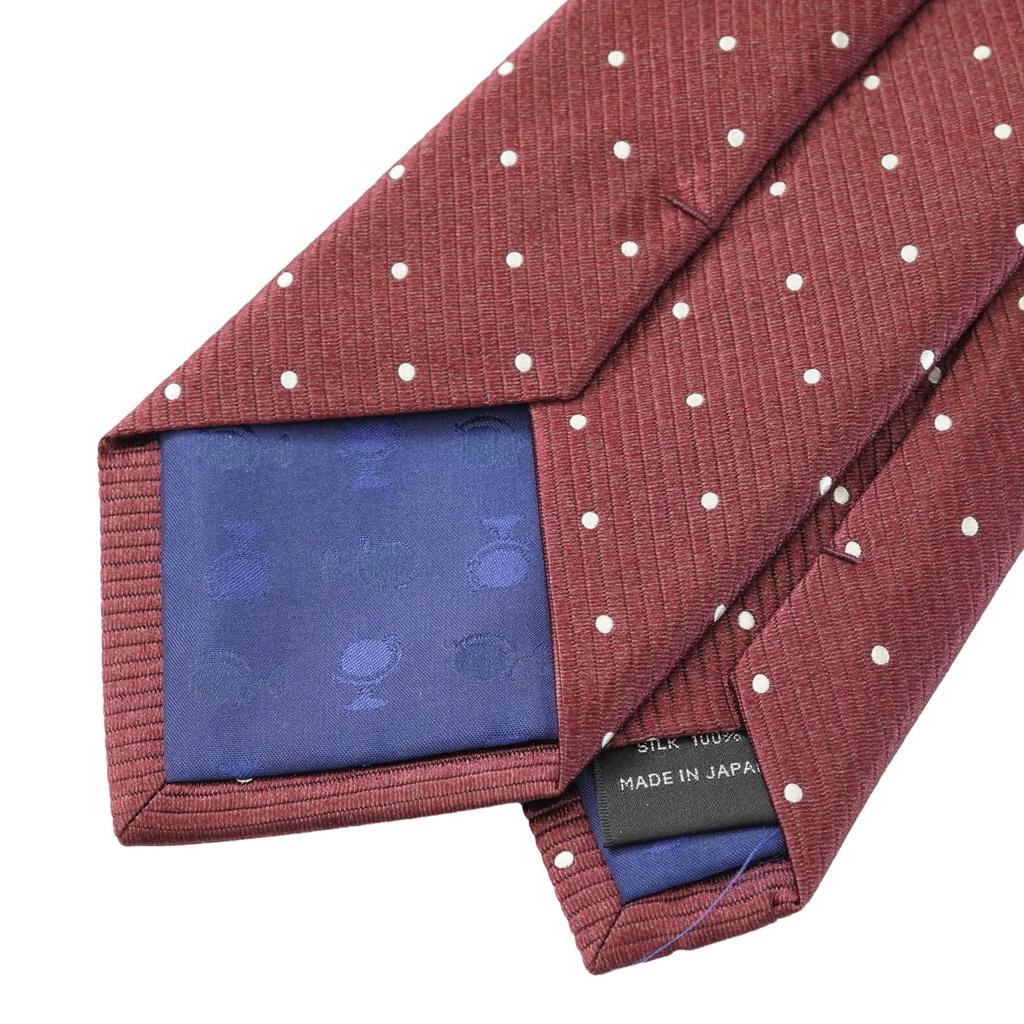 [WIC DESIGN  TUSSAH SILK (Tussah Silk) Dot Pattern Tie]