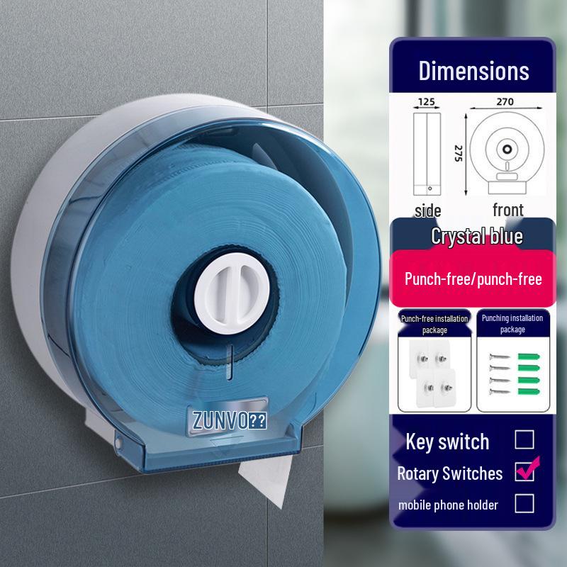 Wall-Mounted Waterproof Jumbo Toilet Paper Holder for Hotel Bathrooms