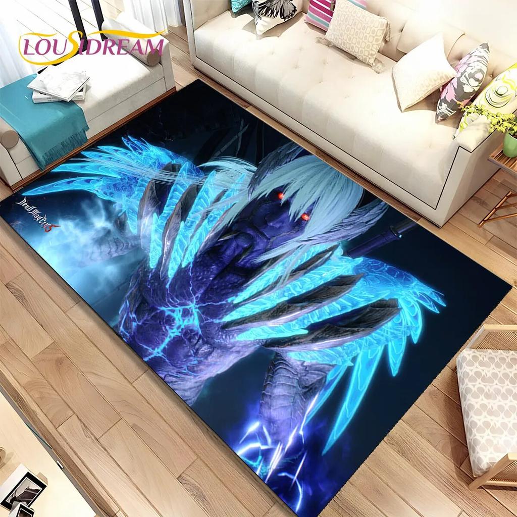 3D HD D-Devil May Cry DMC Game Gamer Area Rug,Carpet Rug for Home Living Room Bedroom Sofa Doormat Decor,kids Non-slip Floor Mat