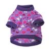 Varm Hundoverall Höst Vinter Mode Sött Lila Hjärta Mönster Vindtät Husdjurskläder för Vardag Hemma Utomhus