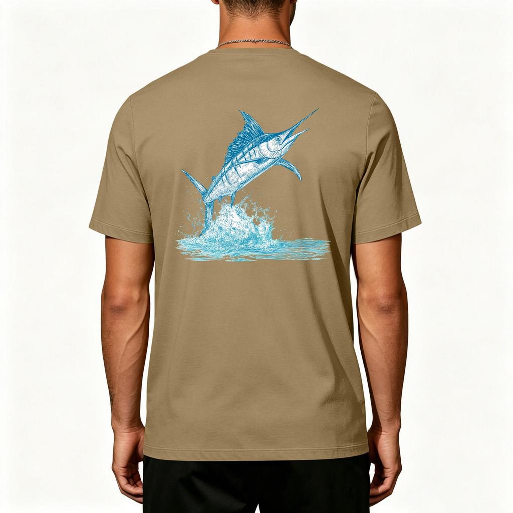 Men's Outdoor Fishing T Shirt Short Sleeve UPF 50 Plus Sun Protection Stretch Cooling Sports Tee Lightweight Quick Dry