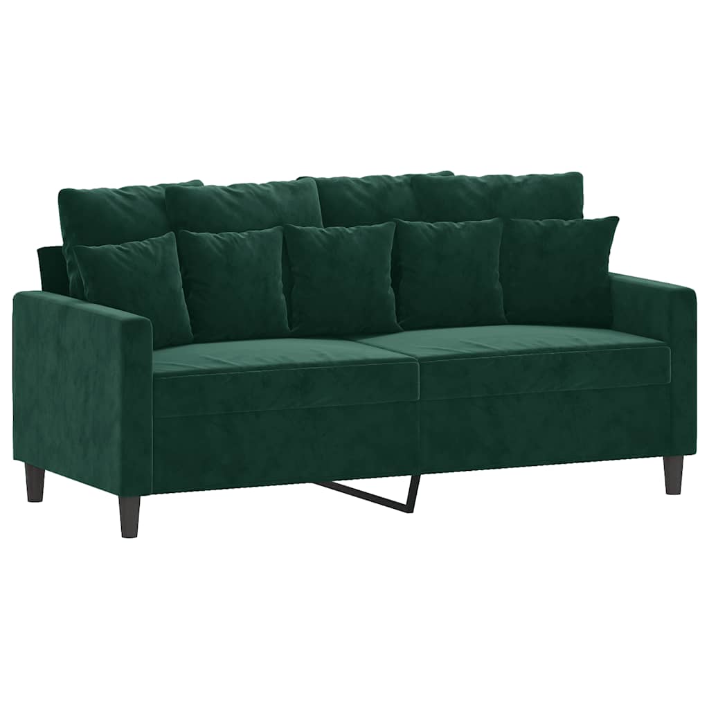 2 Seater Sofa Dark Green 140 Cm Velvet