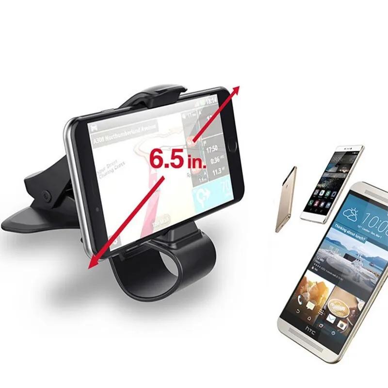 Univerzální držák mobilního telefonu do auta, snadno upevnitelný klip, stojan, multifunkční univerzální držák na palubní desku GPS navigace