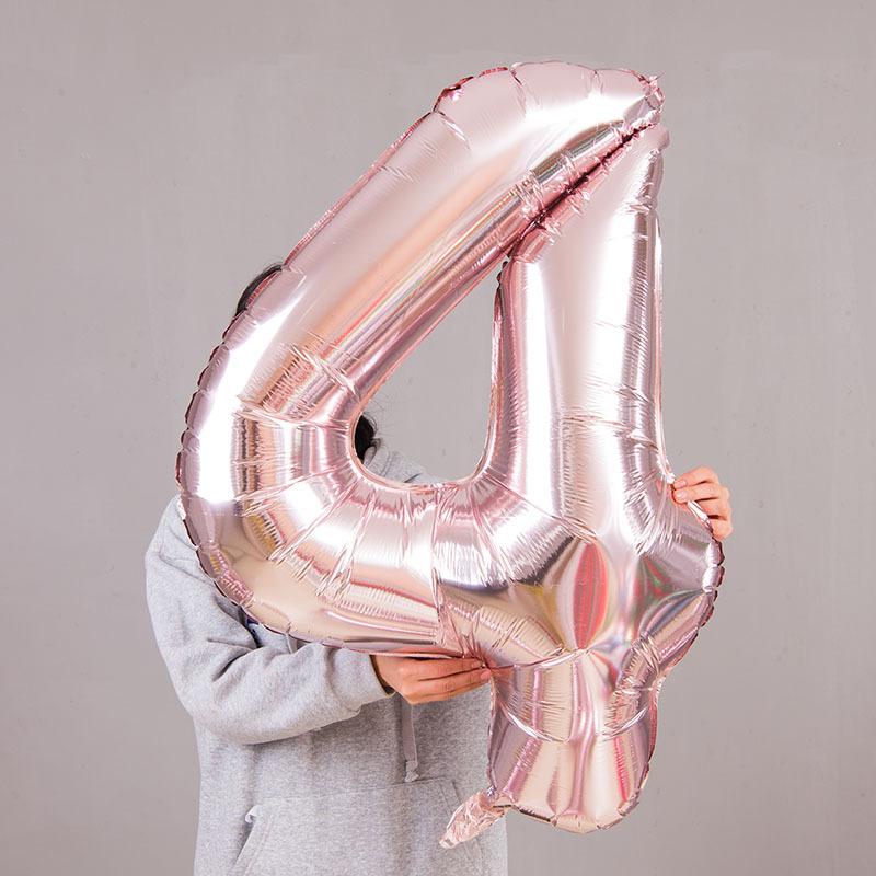 1PC New Sakura Pink Birthday Party Digital Theme Balloon Decor Children's Birthday with Beautiful Digital Handheld Balloon Gift