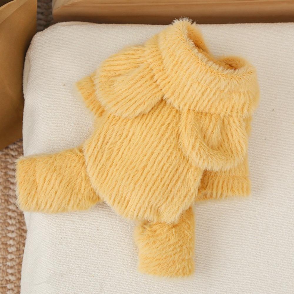 

Зимний комбинезон для щенка с капюшоном, толстая пижама для питомца, мягкий комбинезон для собак и кошек XXL жёлтый