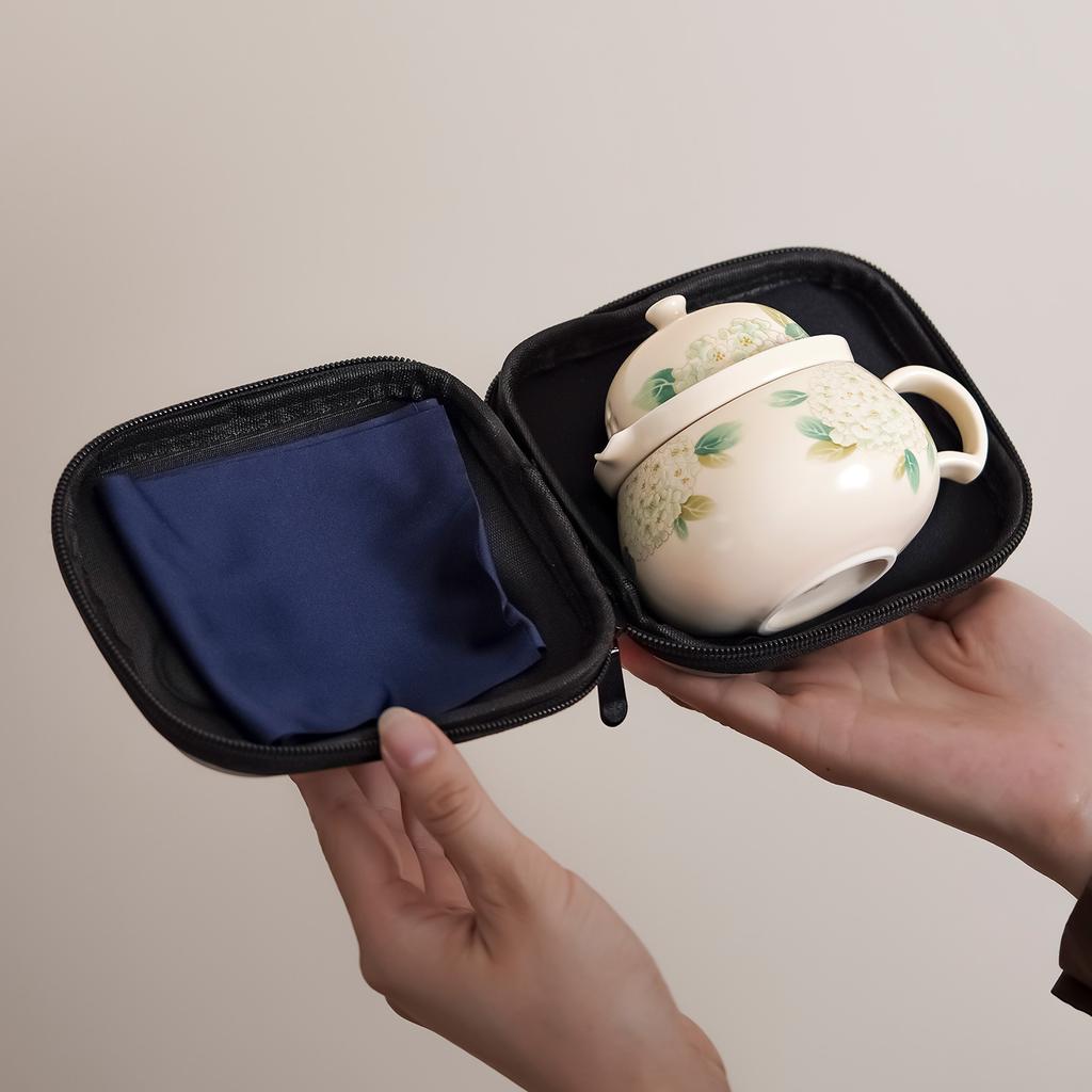 Ru Kiln Tea Coffee Cup Travel Tea Set Kuaike Cup Tea Separation Office Water Cup Teapot Outdoor Camping