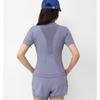 Damen Quick-Dry Mesh Patchwork Locker Yoga und Lauf Set