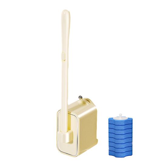 Brosse de toilette jetable avec seau de rangement hermétique anti-odeurs et poignée ergonomique murale, ensemble de brosses de salle de bain